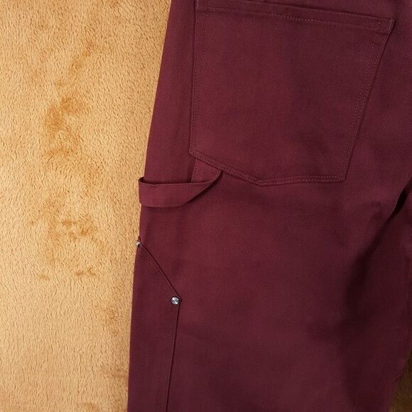 VAYDER Pants Mens Size 32 Burgundy Wide Leg Carpenter Studded Baggy Relaxed $495 - Picture 5 of 12